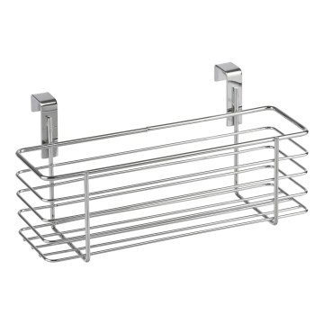 WENKO 2344100 - Koš SLIM 24x11,5 cm sijajni krom/črna