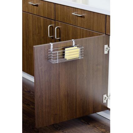 WENKO 2344100 - Koš SLIM 24x11,5 cm sijajni krom/črna