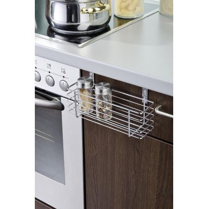 WENKO 2344100 - Koš SLIM 24x11,5 cm sijajni krom/črna