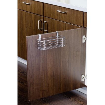 WENKO 2344100 - Koš SLIM 24x11,5 cm sijajni krom/črna