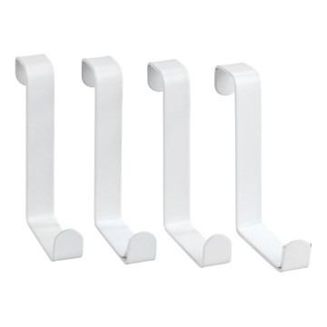 WENKO 23545100-Obešalnik za vrata 7,6x6 cm bela