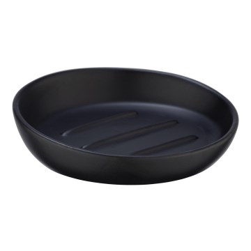 WENKO 23653100 - Posoda za milo BADI 11,5x3 cm črna