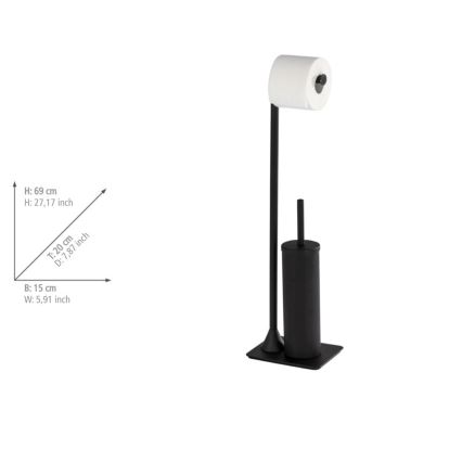 WENKO 23710100 - WC ščetka HELLA 15x69 cm črna
