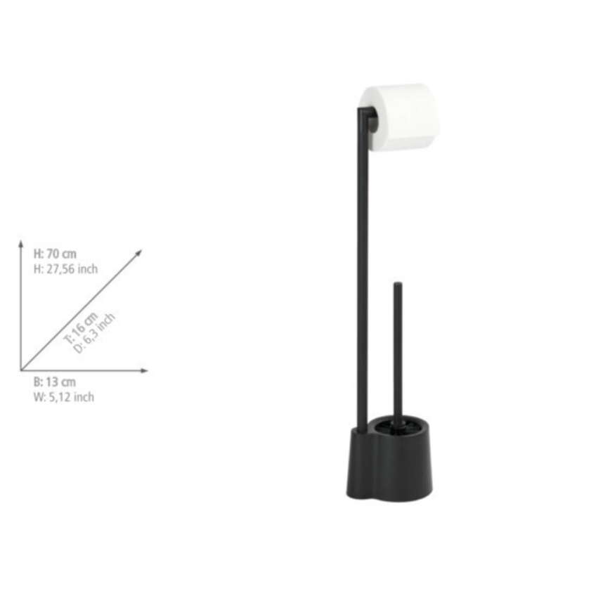 WENKO 23804100 - WC ščetka AVOLA 13x70 cm nerjavno jeklo/črna