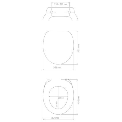 WENKO 23828100-WC sedež SEDILO 45,2x36,2 cm siva/srebrna