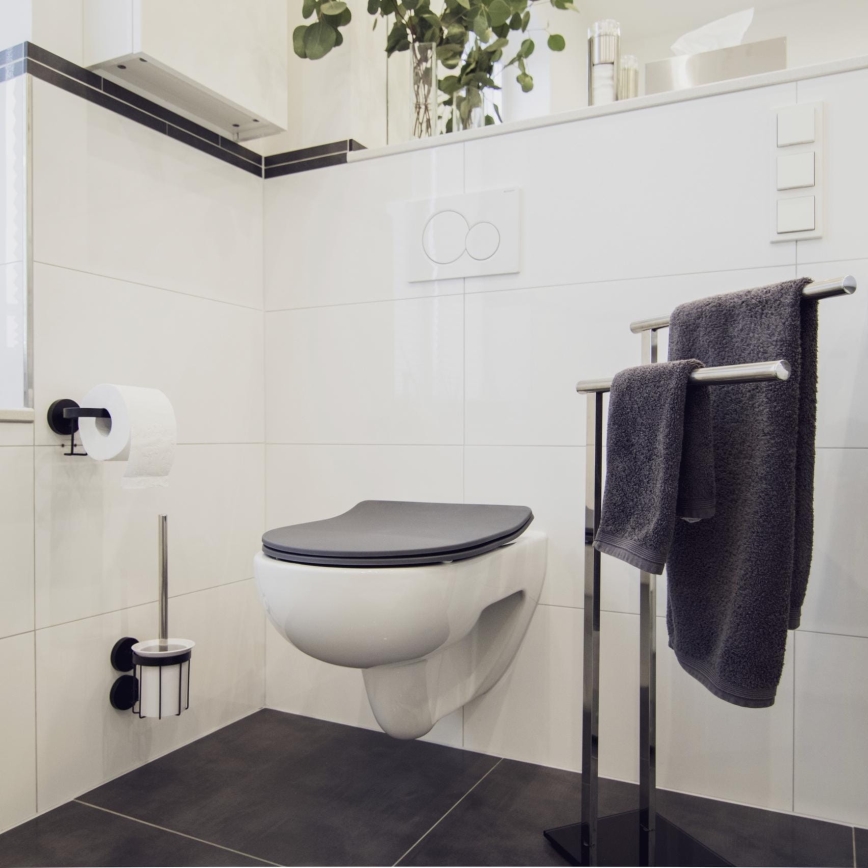 WENKO 23828100-WC sedež SEDILO 45,2x36,2 cm siva/srebrna