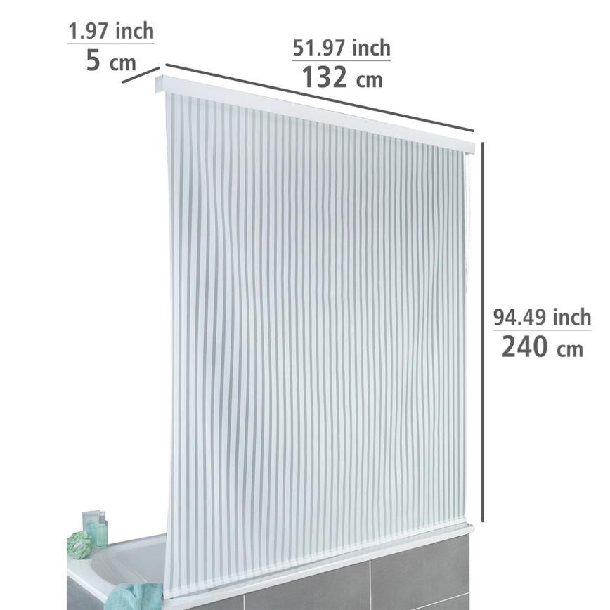 WENKO 23864100 - roleta za prho 132x240 cm bela