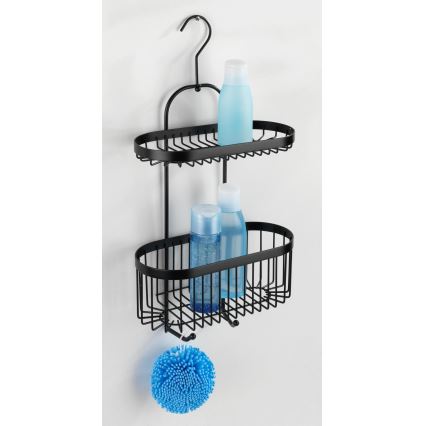 WENKO 23880100 – Polica CLASSIC PL. SCHWARZ 26,5x47 cm črna