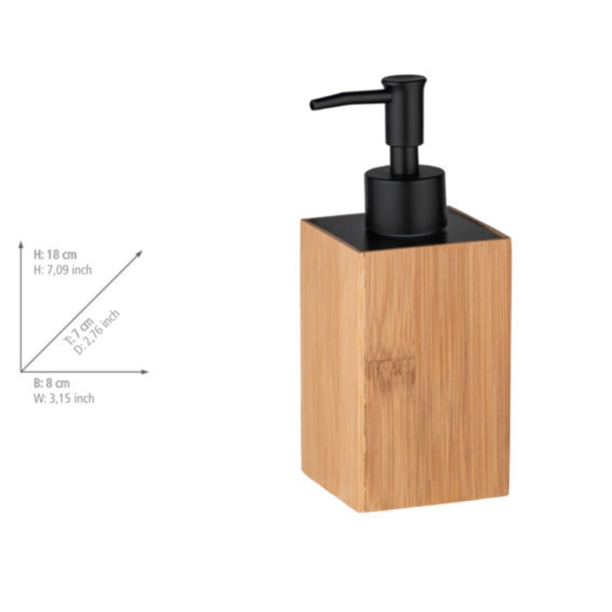 WENKO 23984100 - Dozator za milo PADUA 210 ml rjava/črna