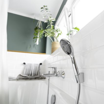 WENKO 23993100 - Tušna glava WATERSAVING SYSTEM 11x11 cm sijajni krom/bela/siva