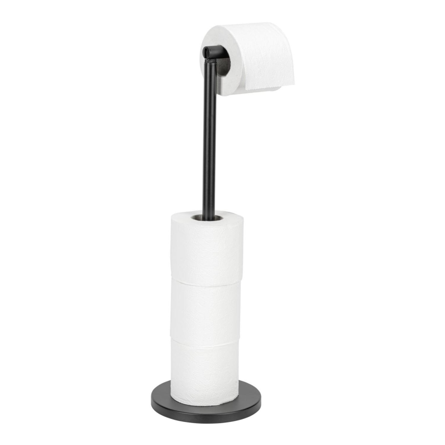 WENKO 24034100 - Držalo za toaletni papir 21x55 cm črno/srebrno