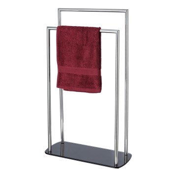 WENKO 24076800 - Nosilec za brisače RAVINA 48x80 cm iz nerjavečega jekla/srebrna/črna