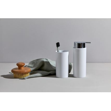 WENKO 24077800 - Komplet CALVO 6,5x13 cm bela/sijajni krom