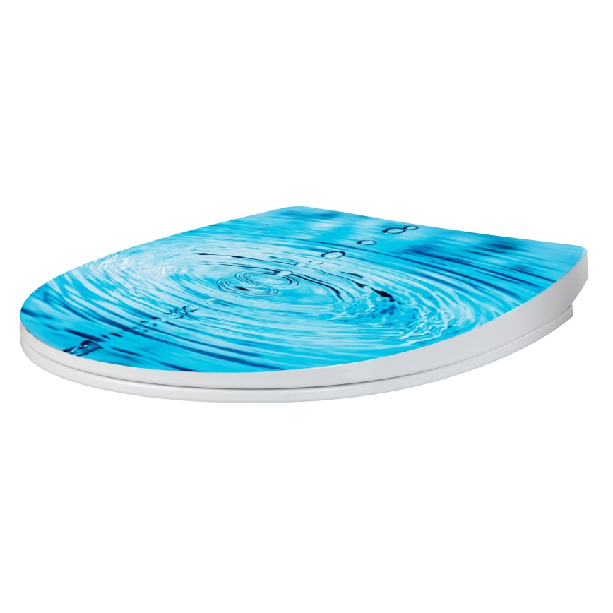 WENKO 24082800 - WC sedež DROPLETS 45x38,8 cm večbarven/sijajni krom