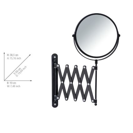 WENKO 24100100 - Ogledalo EXCLUSIVE 219x373,9 cm črna