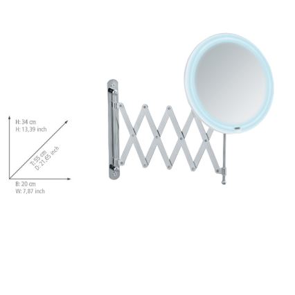 WENKO 24102100 - Ogledalo BARONA 20x34 cm sijajni krom