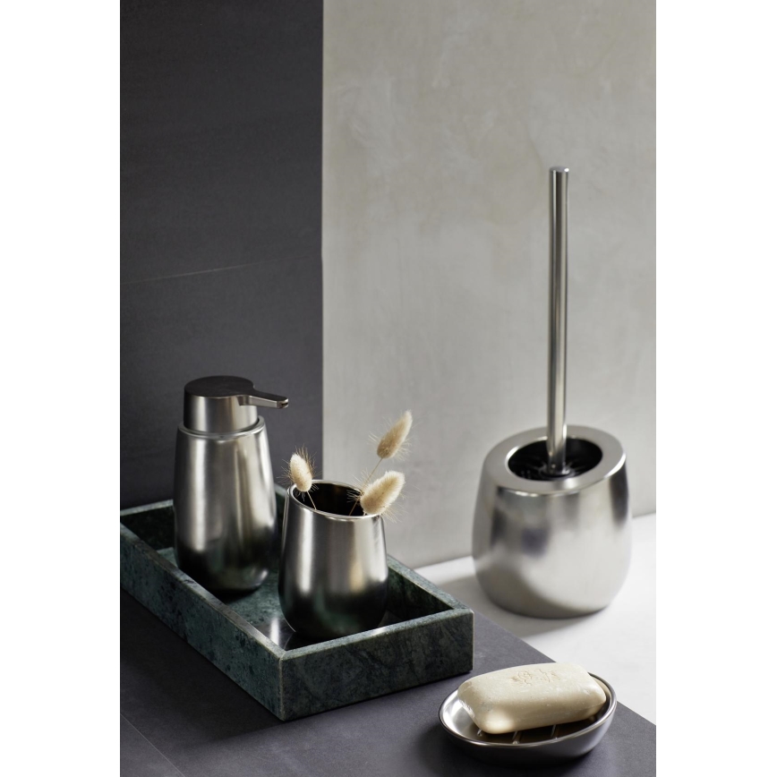 WENKO 24140100 - WC krtača BADI 13,5x38 cm srebrna