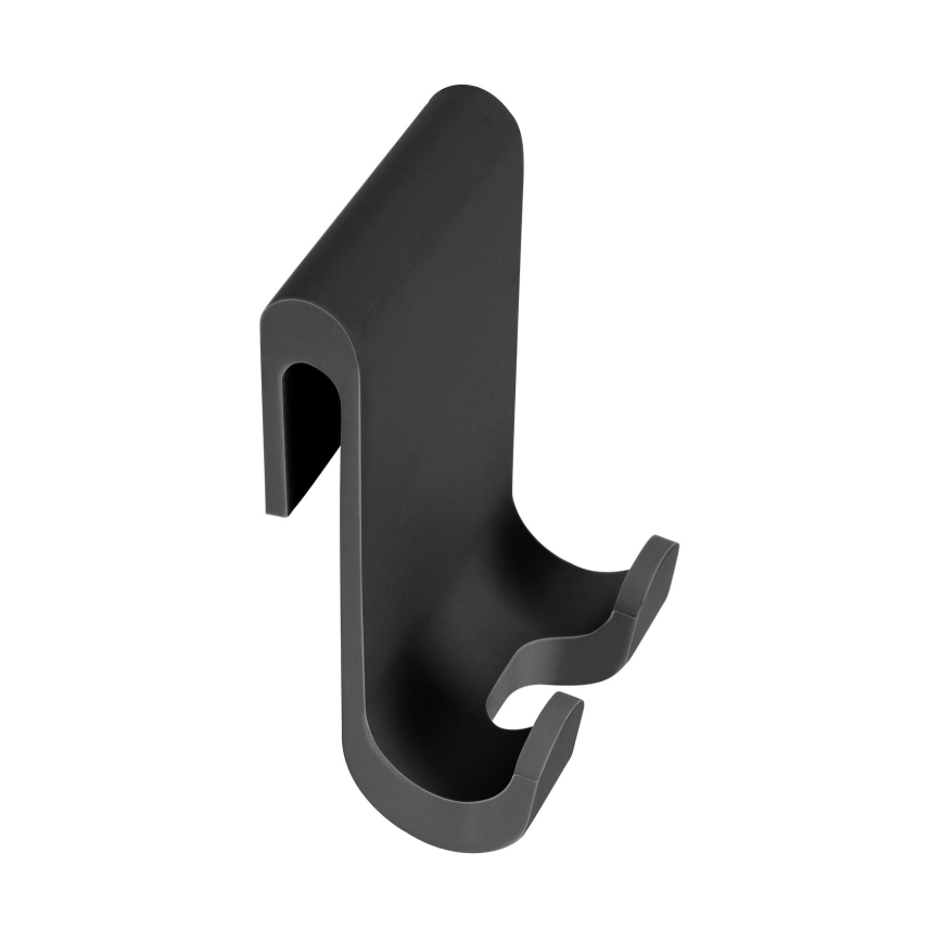 WENKO 24171100 - Strgalo za tuš MOLA 21x24,5 cm nerjaveče jeklo/črna