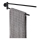 WENKO 24238100-Držalo za brisače BOSIO BLACK 5,5x43 cm nerjaveče jeklo/srebrno