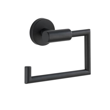 WENKO 24240100-Držalo toaletnega papirja BOSIO BLACK 15x10,5 cm nerjavno jeklo/srebrna