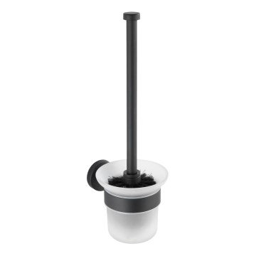 WENKO 24243100-WC ščetka BOSIO BLACK 10x35 cm nerjaveče jeklo/srebrna/saten