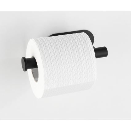 WENKO 24287100-Držalo toaletnega papirja TURBO-LOC OREA BLACK 16x7 cm nerjaveče jeklo/črna
