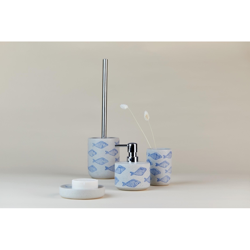 WENKO 24313100 - WC ščetka AQUAMARIN 10x40 cm bežna