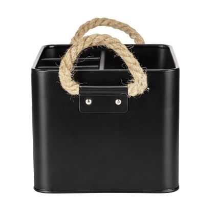 WENKO 24328100 - Shranjevalna škatla GARA 19x13 cm črna