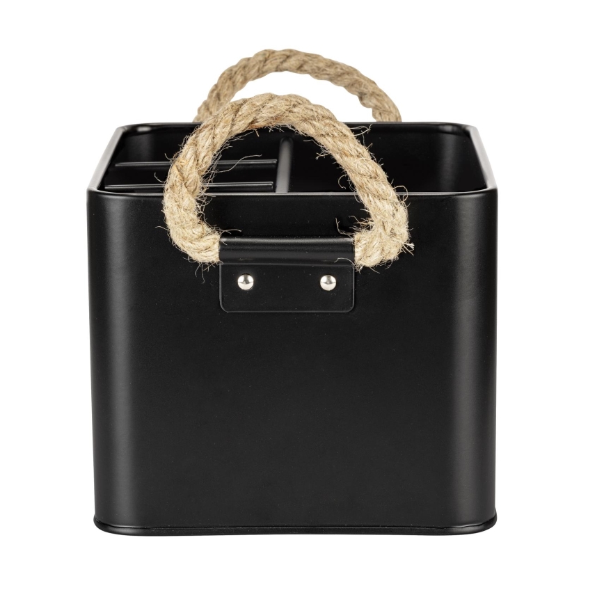 WENKO 24328100 - Shranjevalna škatla GARA 19x13 cm črna