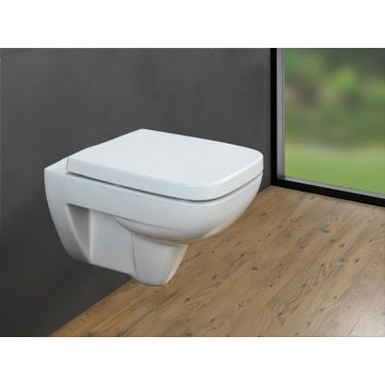 WENKO 24334100-WC sedež EXCLUSIVE 46,5x37 cm bela/srebrna