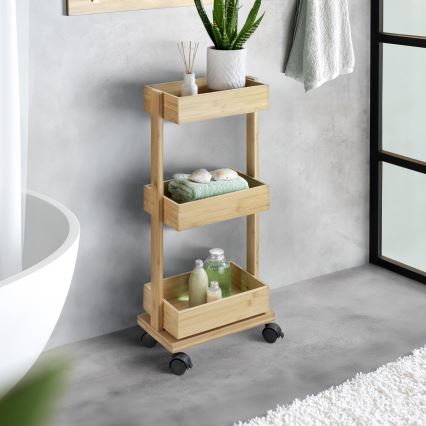 WENKO 24390100 - Regal TORTONA 18x71,5 cm rjava/črna