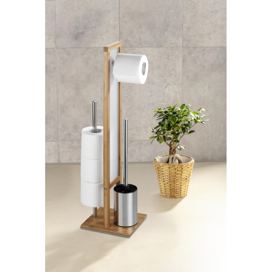 WENKO 24391100 - WC ščetka RIVALTA 18x70 cm rjava/bela/črna