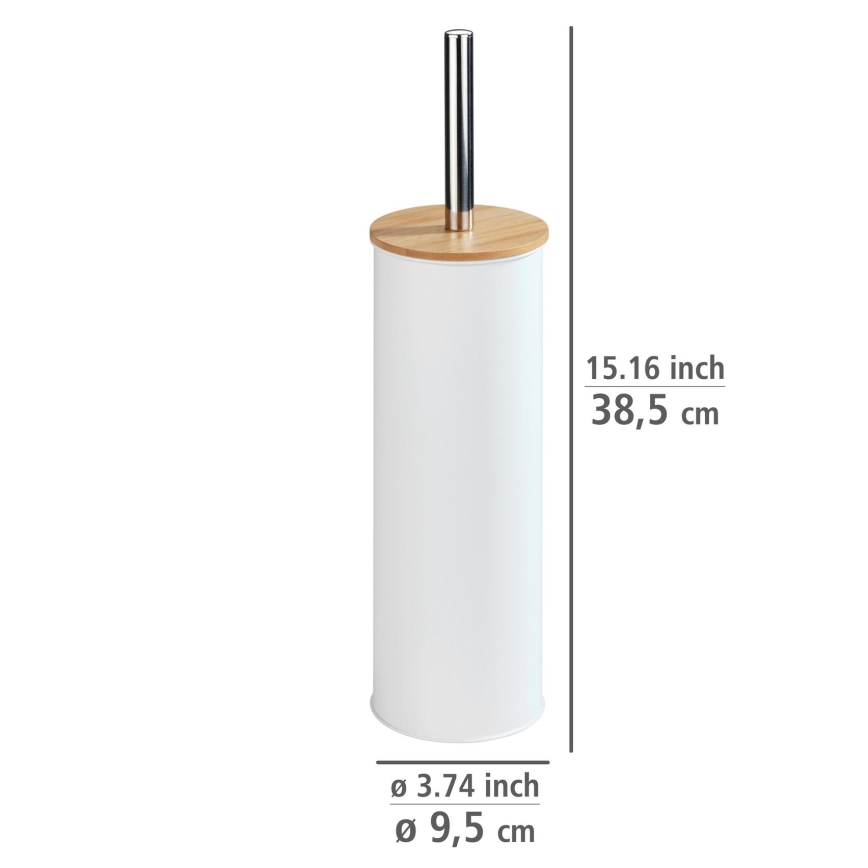WENKO 24393100 - WC krtača TORTONA 9,5x38,5 cm bela/rjava