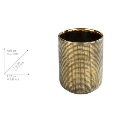 WENKO 24400100 - Držalo za zobne ščetke RIVARA 7,5x9,5 cm zlato
