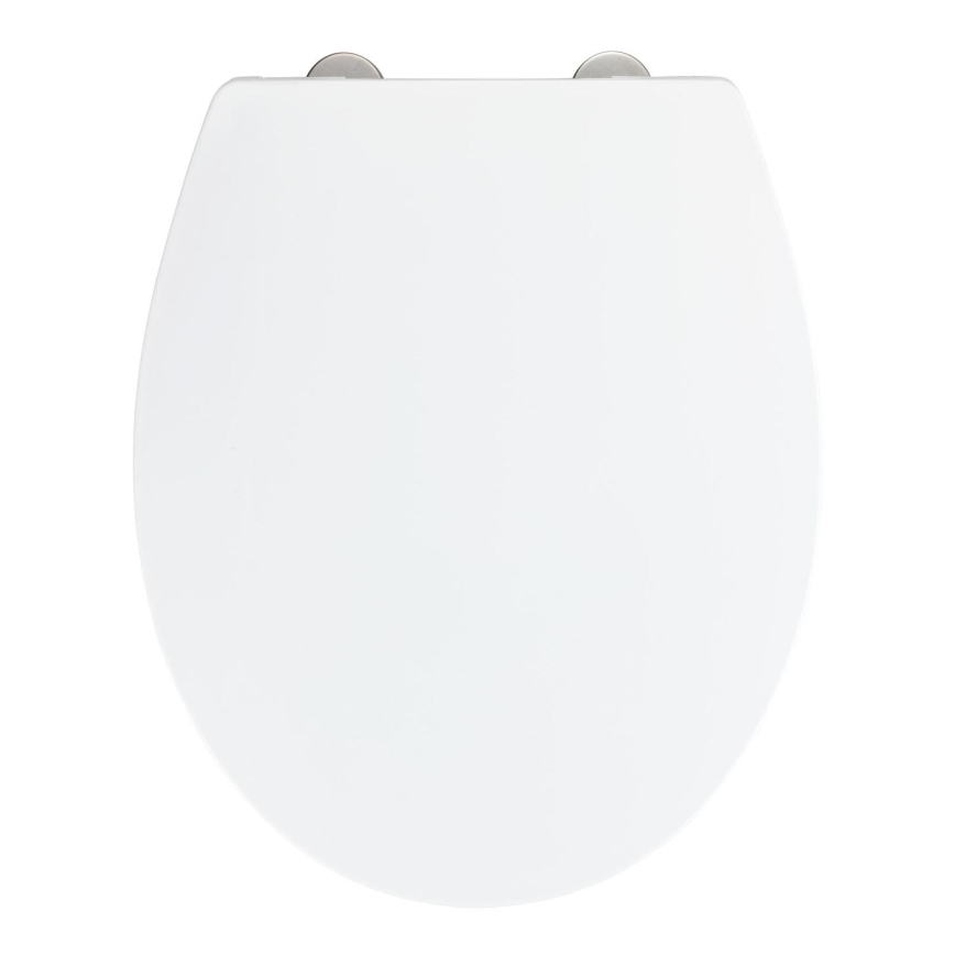 WENKO 24516100-WC WC sedež 300/350 kg 37x44,5 cm bela/srebrna