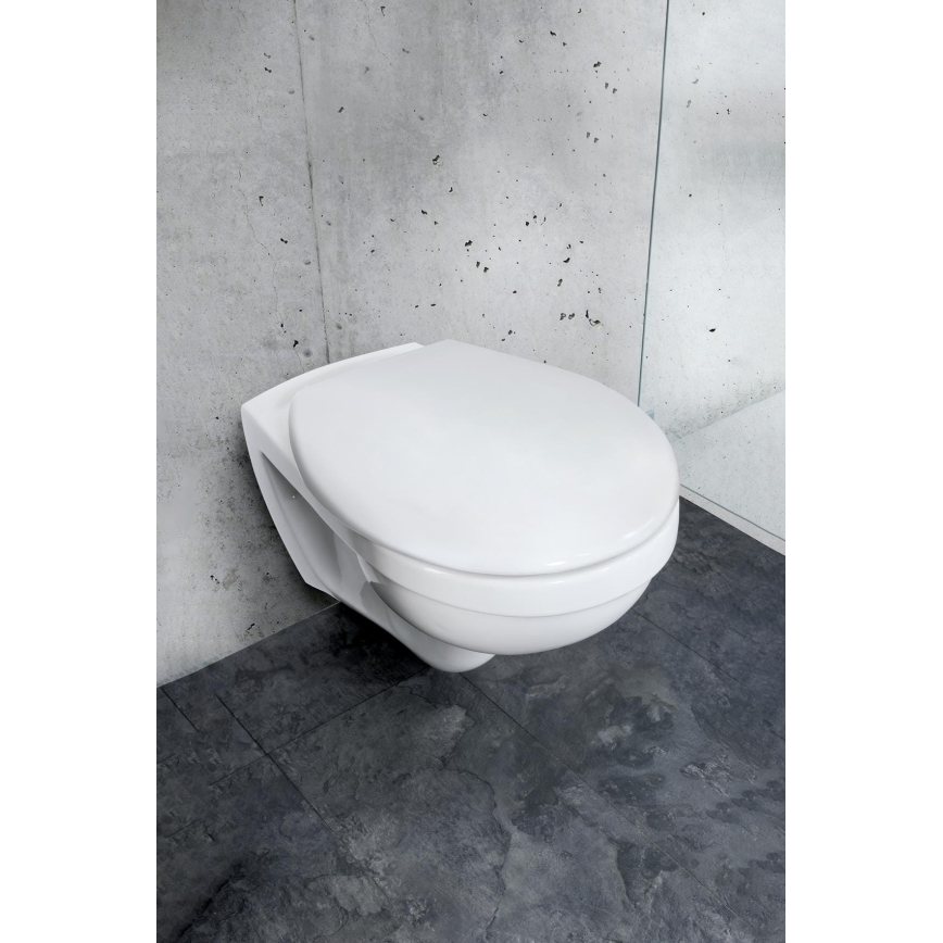 WENKO 24571100-WC toaletno sedalo VORNO NEO 46x37 cm bela/srebrna