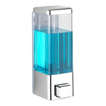 WENKO 24593100 - Dozator za tekoče milo ISTRES, 320 ml, sijajni krom/prozoren