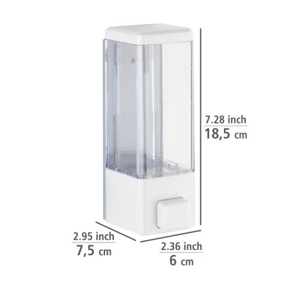WENKO 24594100-Dozator za milo ISTRES 320 ml bel/prozoren