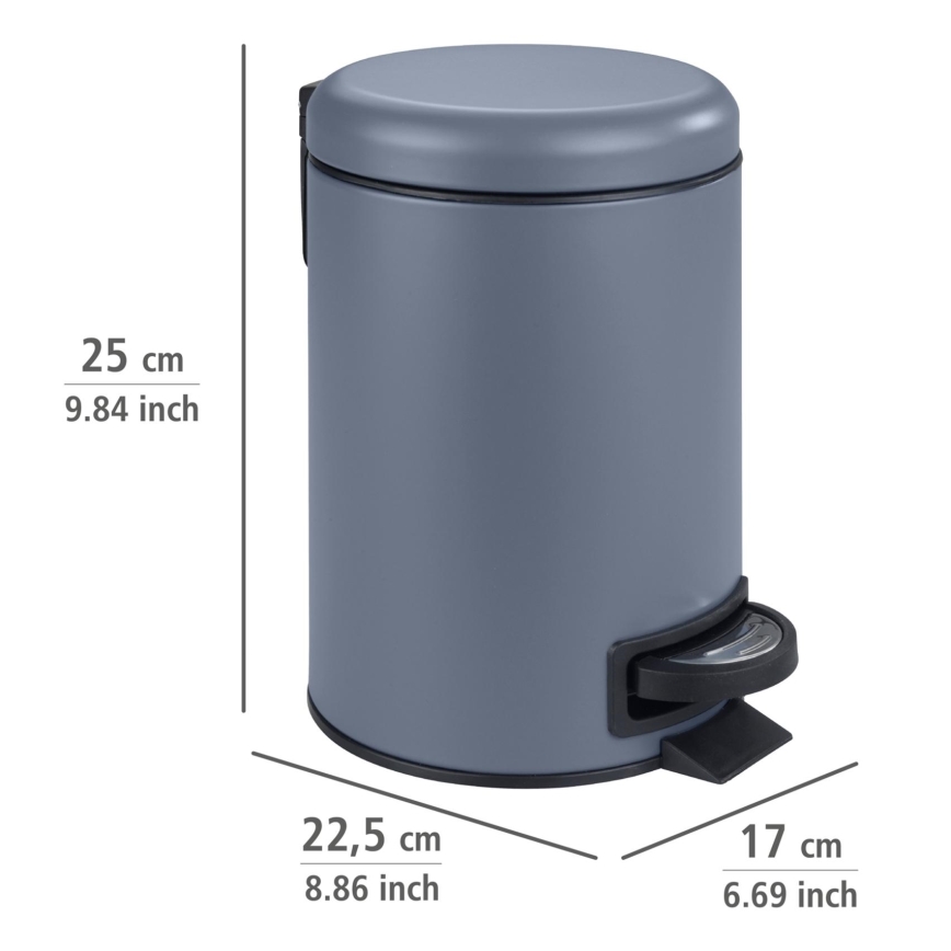 WENKO 24635100 - Koš LEMAN 17x25 cm modra/črna