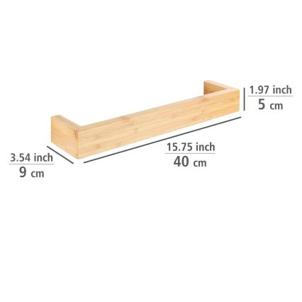 WENKO 24741100 - Držalo za brisače BAMBUSA 40x9 cm rjava