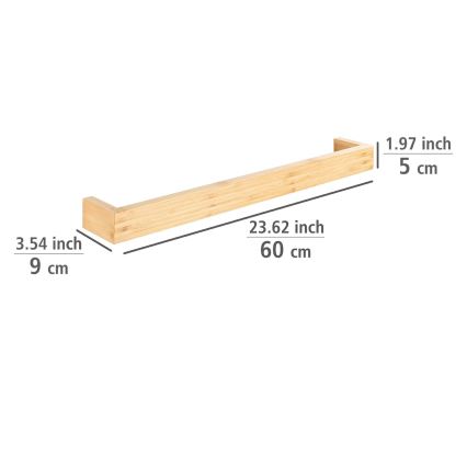 WENKO 24742100 - Držalo za brisače BAMBUSA 60x9 cm rjavo