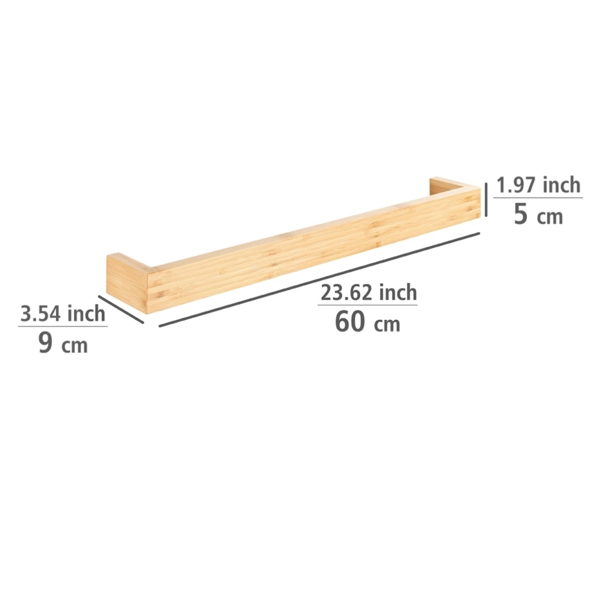 WENKO 24742100 - Držalo za brisače BAMBUSA 60x9 cm rjavo
