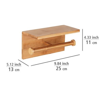 WENKO 24745100 - Držalo za toaletni papir BAMBUSA 25x13 cm rjavo