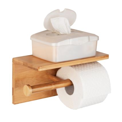 WENKO 24745100 - Držalo za toaletni papir BAMBUSA 25x13 cm rjavo