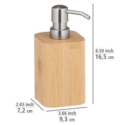 WENKO 24747100 - Dozator za milo BAMBUSA 9,3x16,5 cm v rjavi barvi