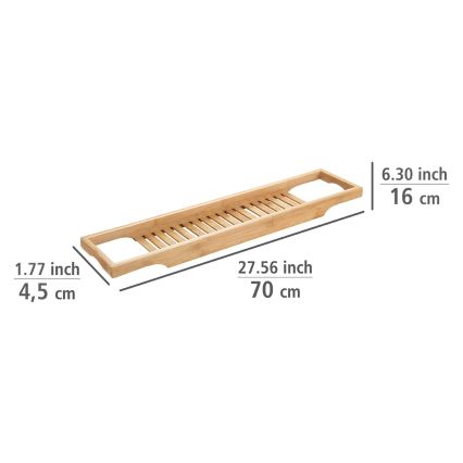 WENKO 24750100 - Kadna polica BAMBUSA 70x16 cm rjava