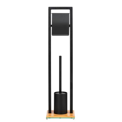 WENKO 24751100 - WC komplet BAMBUSA 18x72,5 cm črna/rjava
