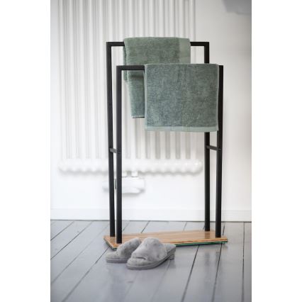 WENKO 24752100 - Držalo za brisače BAMBUSA 46x80 cm črna/rjava