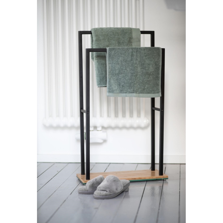 WENKO 24752100 - Držalo za brisače BAMBUSA 46x80 cm črna/rjava
