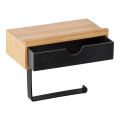 WENKO 24754100 - Nosilec toaletnega papirja BAMBUSA 18,5x14 cm rjav/črn
